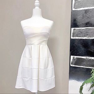 Finn & Clover White Mini Strapless Dress | Size: M (Juniors)